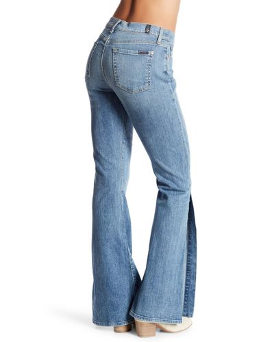7 For All Mankind Denim Ali Side Slit Flare Jeans in Blue - Lyst