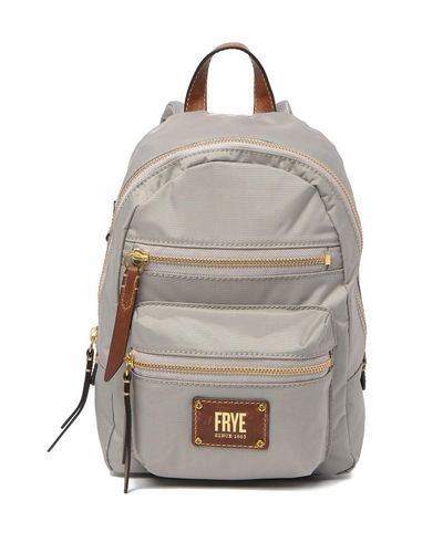 Details about   FRYE BRONZE NYLON IVY ZIP BACKPACK BAG PURSE NEW