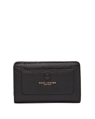 Marc Jacobs Empire City Compact Leather Wallet in Black - Lyst