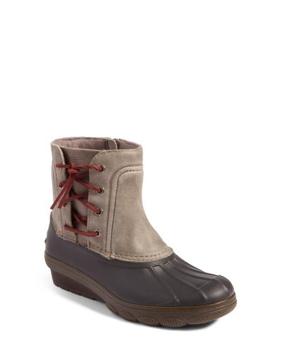 sperry saltwater wedge duck boots