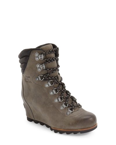 sorel conquest waterproof wedge boot