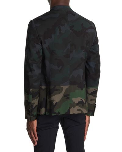 valentino camo jacket blue