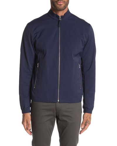 Theory Synthetic Tremont Neoteric Zip Front Jacket in Blue for Men - Lyst