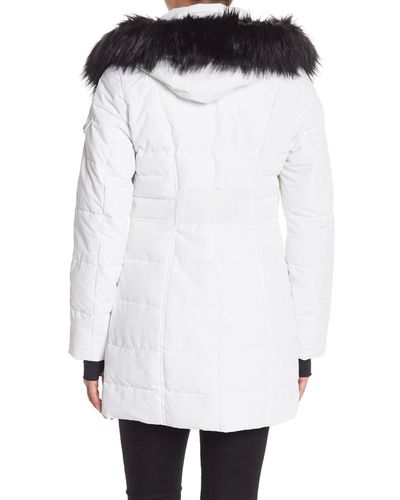 white coat fluffy hood