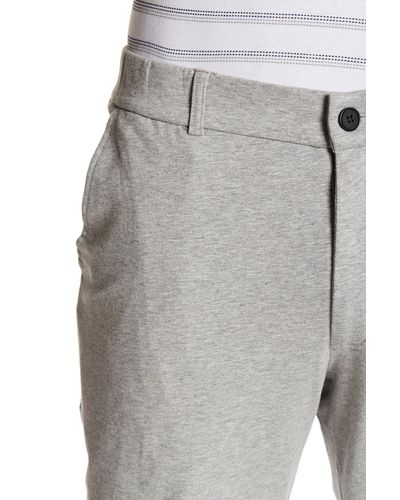 Kenneth Cole Cotton Zip Fly Sweatpants in Heather Grey (Gray) for Men