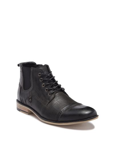 steve madden kontac leather cap toe boot