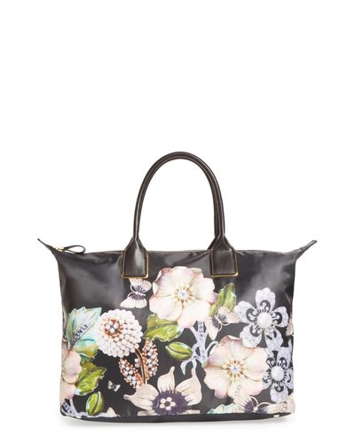 Ted Baker Synthetic Immy Gem Gardens Large Tote Bag in Black - Lyst