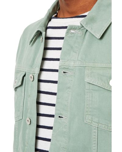 topman green denim jacket