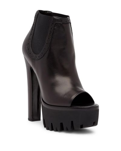versace platform peep toe bootie