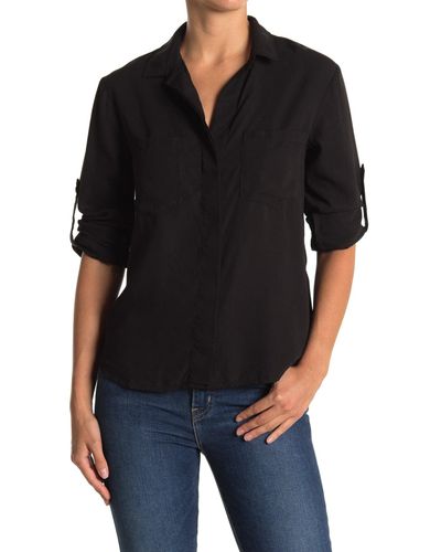 split back button down shirt