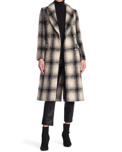 topshop herringbone check coat