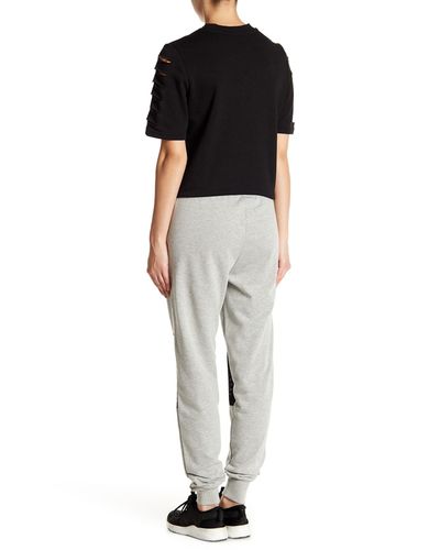 mesh panel joggers