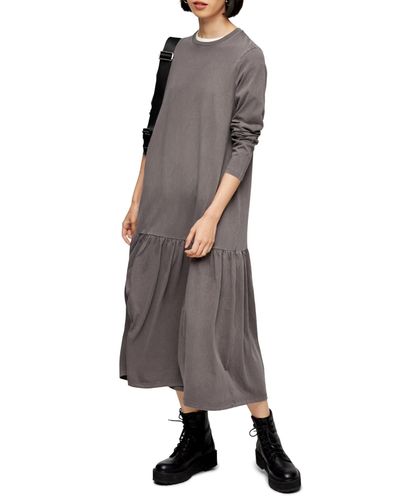 dropped waist midi dress