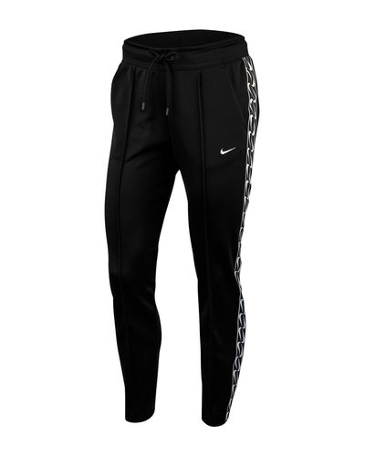 Nike Cotton Tape Logo Jogger Pants in Black/White (Black) - Lyst