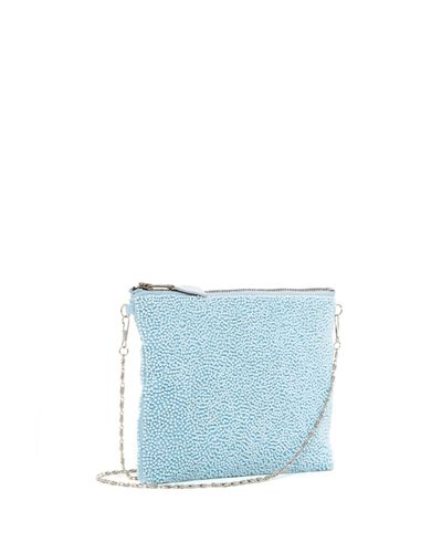 G Lish Hamsa Beaded Pouch In Light Blue Blue Lyst