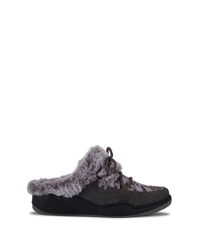 faux shearling clog slippers