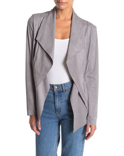 philosophy faux suede open front jacket