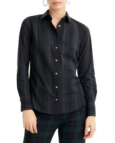 J.Crew Cotton Perfect Black Watch Tartan Slim Stretch  