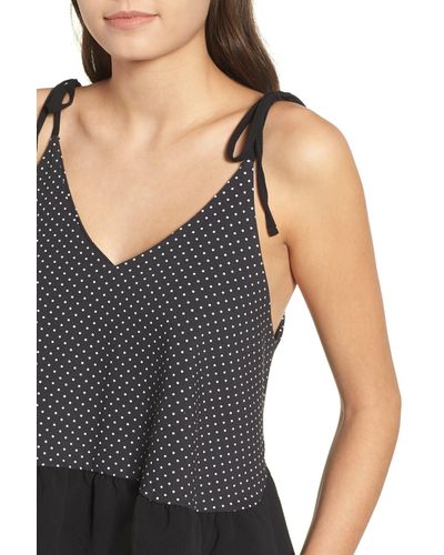 Lost Ink Print Camisole in Black - Lyst