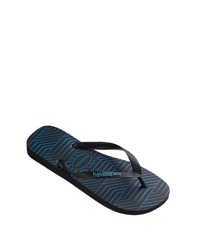 havaianas black blue