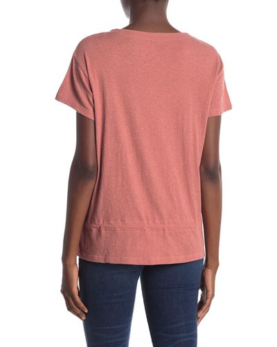 Madewell Cotton Drawstring T-shirt in Antique Rose (Pink) - Lyst