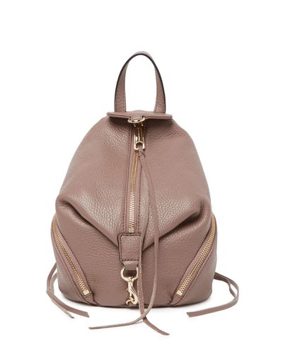 mini julian pebbled leather convertible backpack