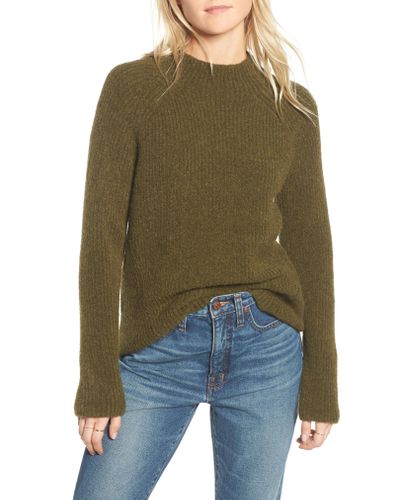 Madewell Synthetic Northfield Mock Neck Sweater in Green - Lyst
