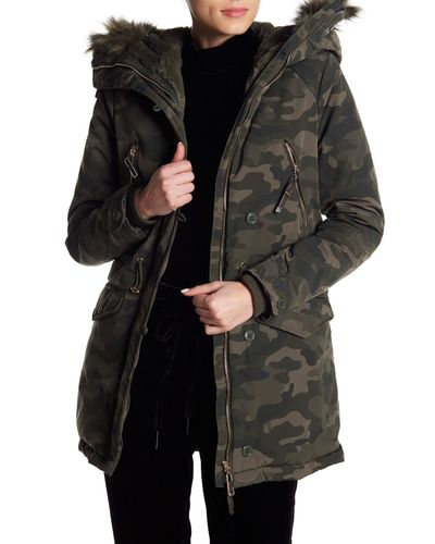 dex women's hooded puffer jacket