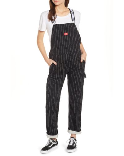 Dickies Cotton Pinstripe Overalls in Black - Lyst