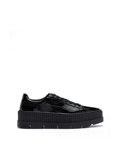 Puma Fenty By Rihanna Pointed Toe Creeper Patent Platform Sneaker In Black Lyst