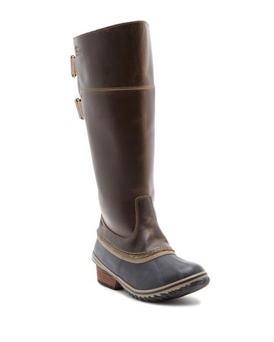 sorel slimpack riding boot brown