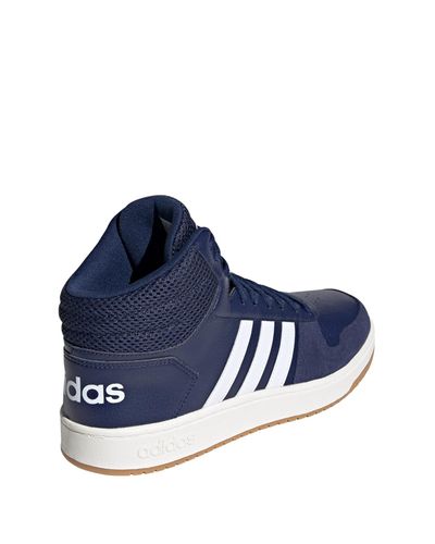 adidas Leather Hoops 2.0 Mid Sneaker in 