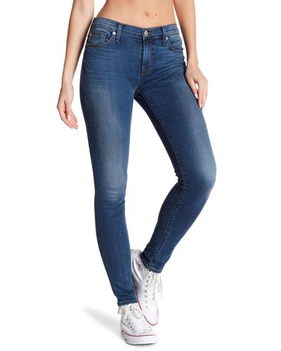 Hudson Jeans Denim Natalie Midrise Super Skinny Jeans in Blue - Lyst