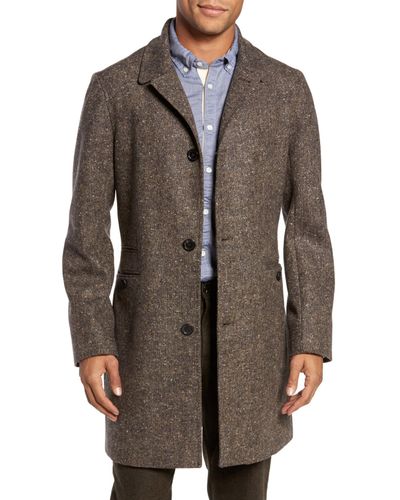 Billy Reid William Merino Wool Topcoat in Brown/Black (Brown) for Men ...