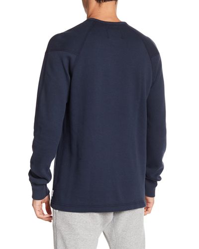 Reigning Champ Cotton Double Knit Crew Neck Sweater in Steel (Blue) for ...