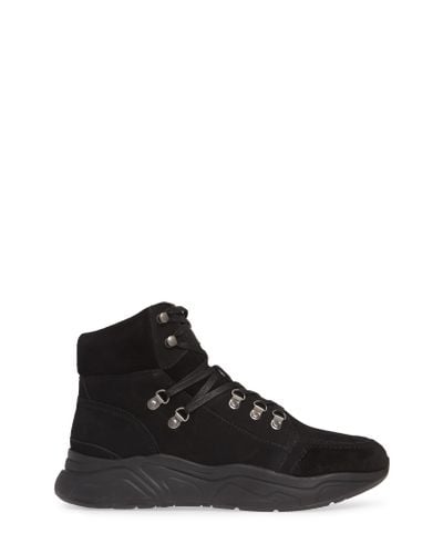 AllSaints Leather Brant High Top Sneaker in Black for Men - Lyst