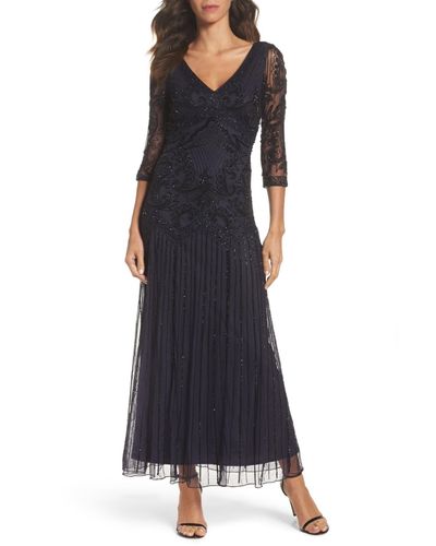 drop waist evening gown