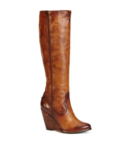 frye cece wedge heel boot