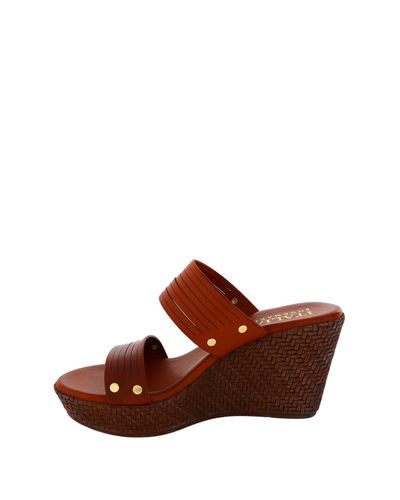 basket weave wedge sandals