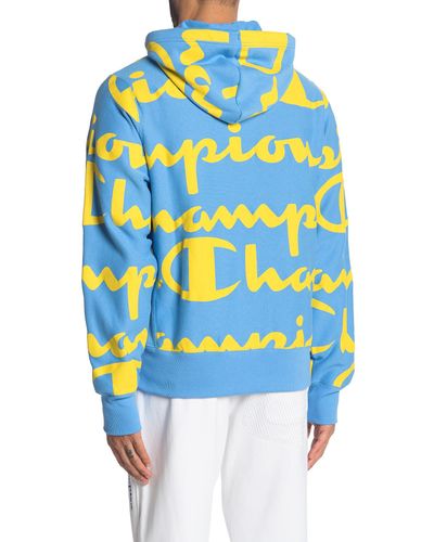 blue and yellow champion sweatshirt Off 