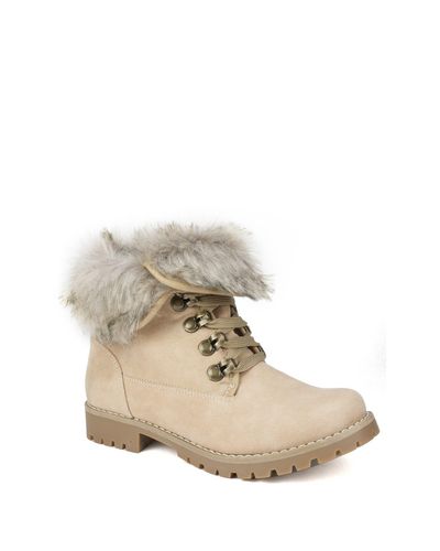 warm lined lace up bootie