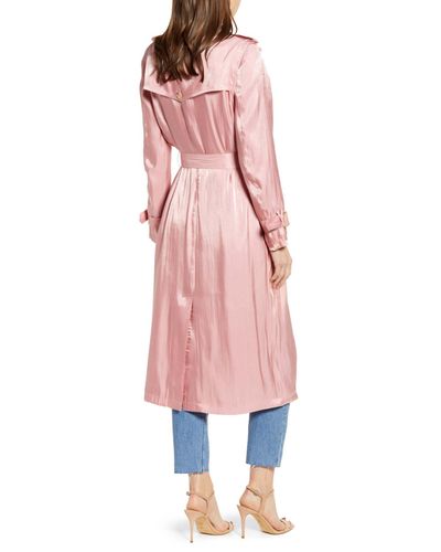 something navy silk trench