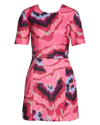 French Connection Synthetic Annissa Whisper Print Minidress in Pink - Lyst