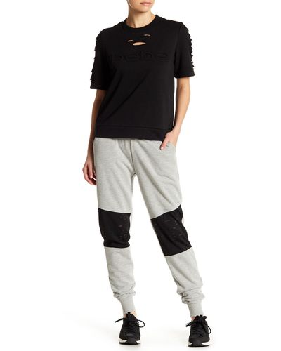 mesh panel joggers