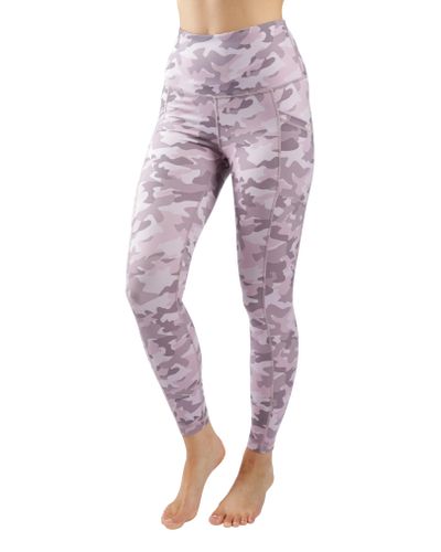 90 Degrees Yogalicious Lux Camo High Waisted Side Pocket Leggings in Purple - Lyst