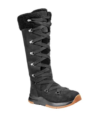 mabel town pull on boot for women in black