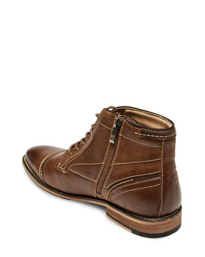 steve madden elect cap toe leather boot
