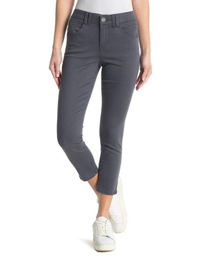 Democracy Denim Ab Technology Ankle Skinny Jeans in Gray - Lyst