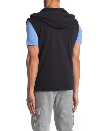 sleeveless full zip hoodie