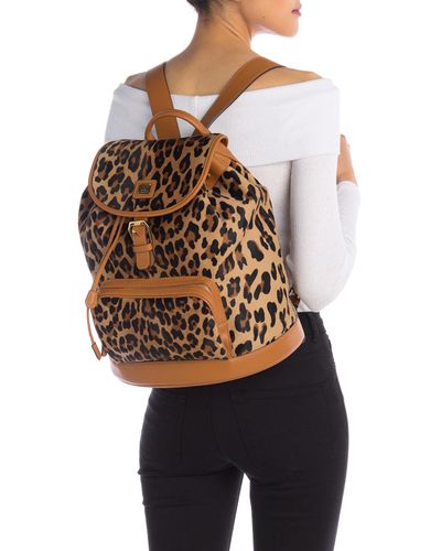 mcm leopard backpack